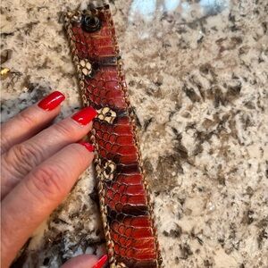 Real snake skin bracelet.
